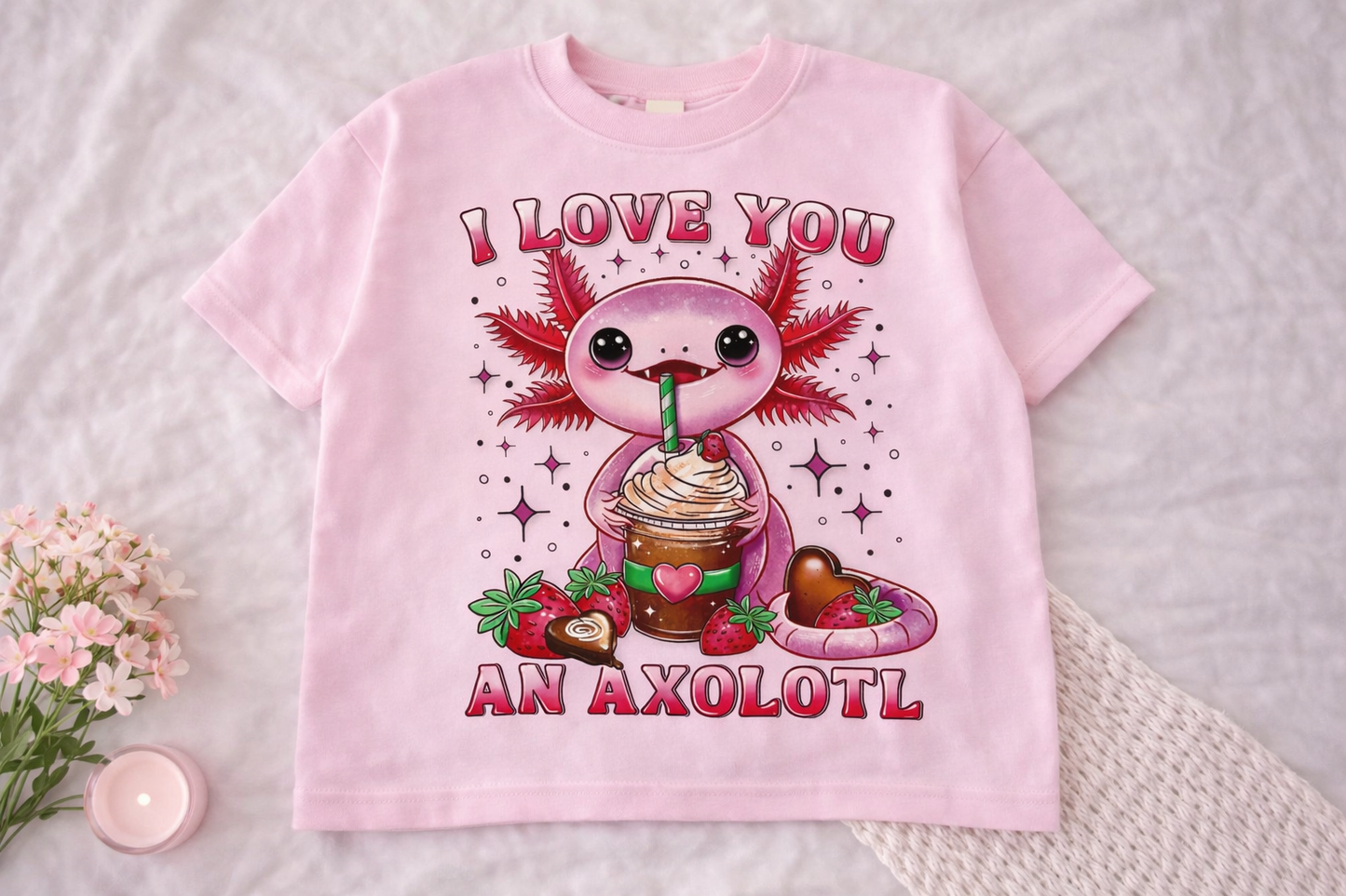 Love U An Axolotl Youth Tee